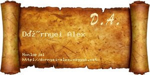 Dörnyei Alex névjegykártya